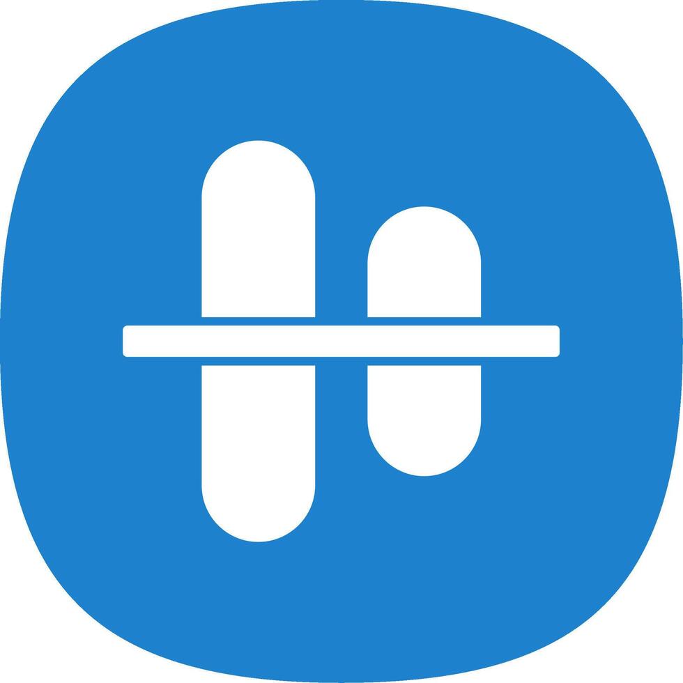 Vertical Align Centre Line Two Color Icon vector
