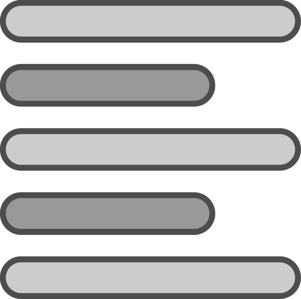 Horizontal Left Align Fillay Icon vector