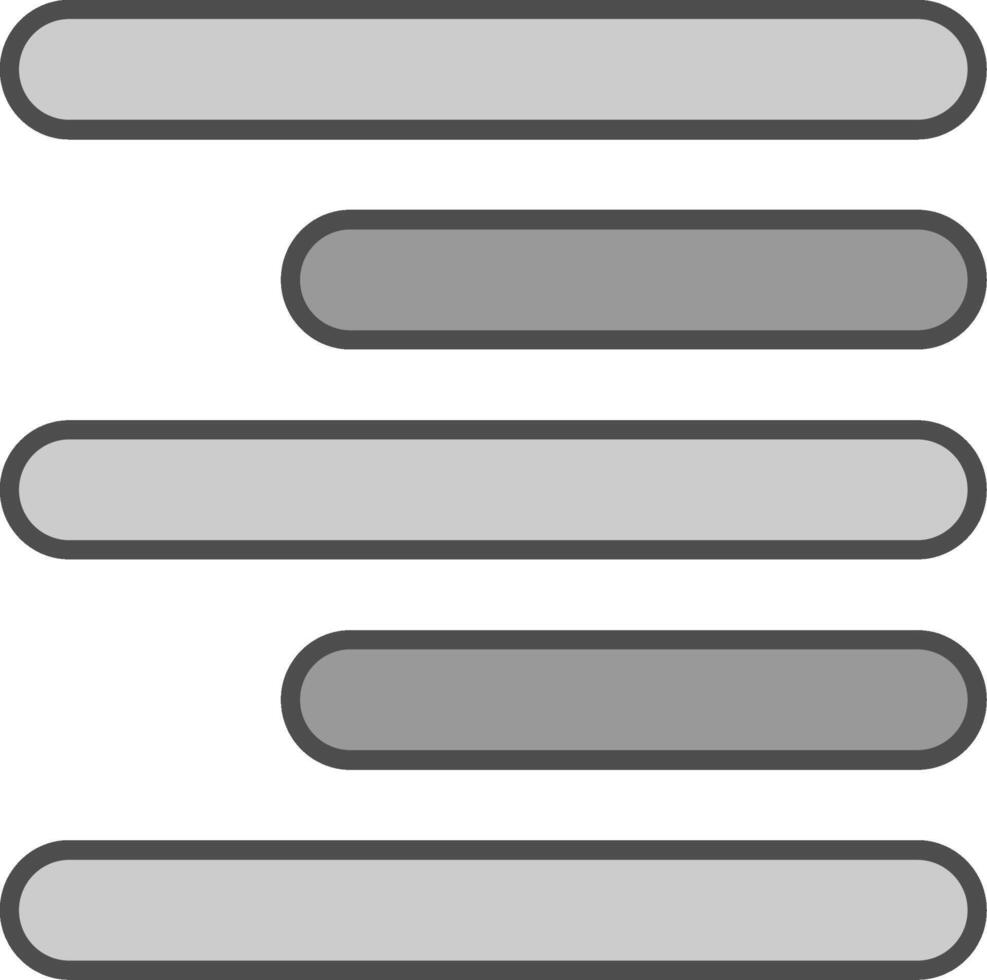 Horizontal Right Align Fillay Icon vector