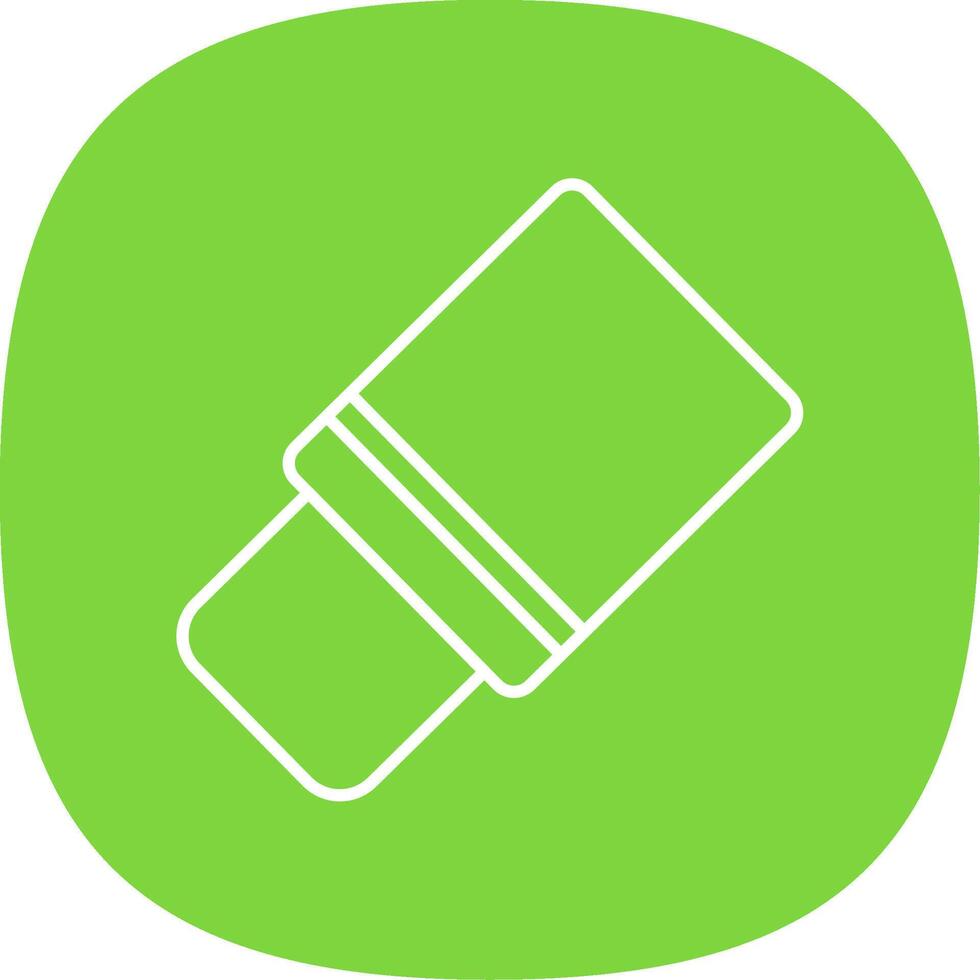 Eraser Tool Line Curve Icon vector