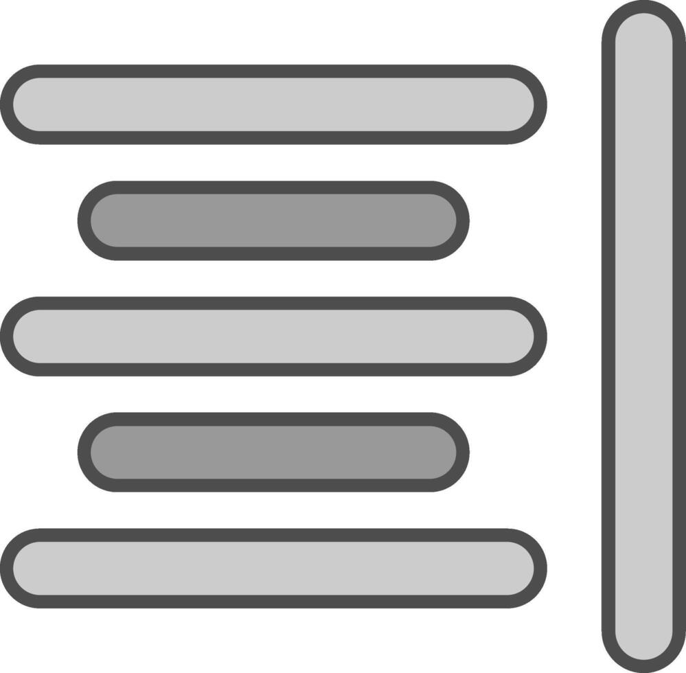 Horizontal Align Fillay Icon vector