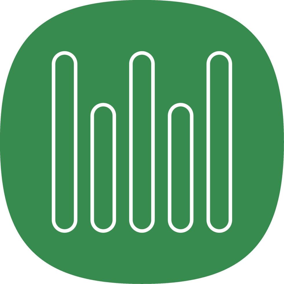 Vertical Align Bottom Line Curve Icon vector