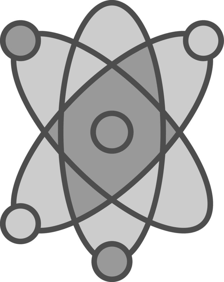 Atom Fillay Icon vector