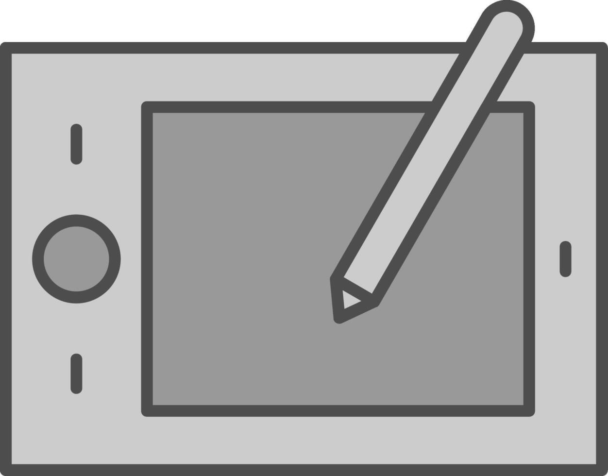 Drawing Tablet Fillay Icon vector