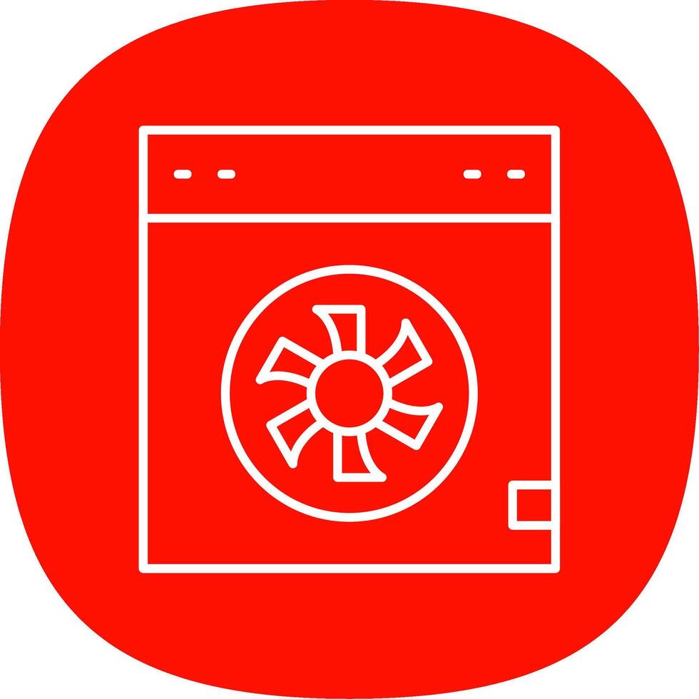 Cooler Line Curve Icon vector