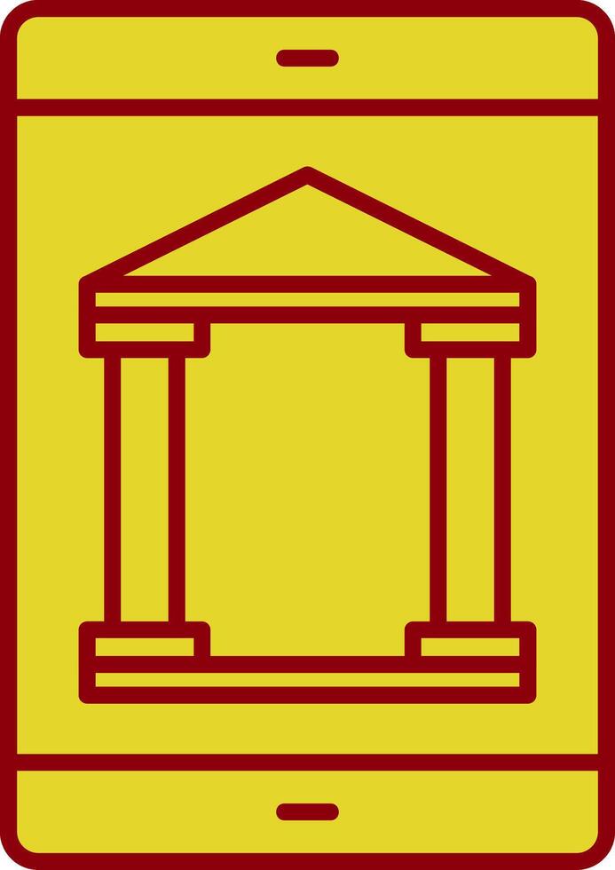 Mobile Banking Line Two Color Icon vector