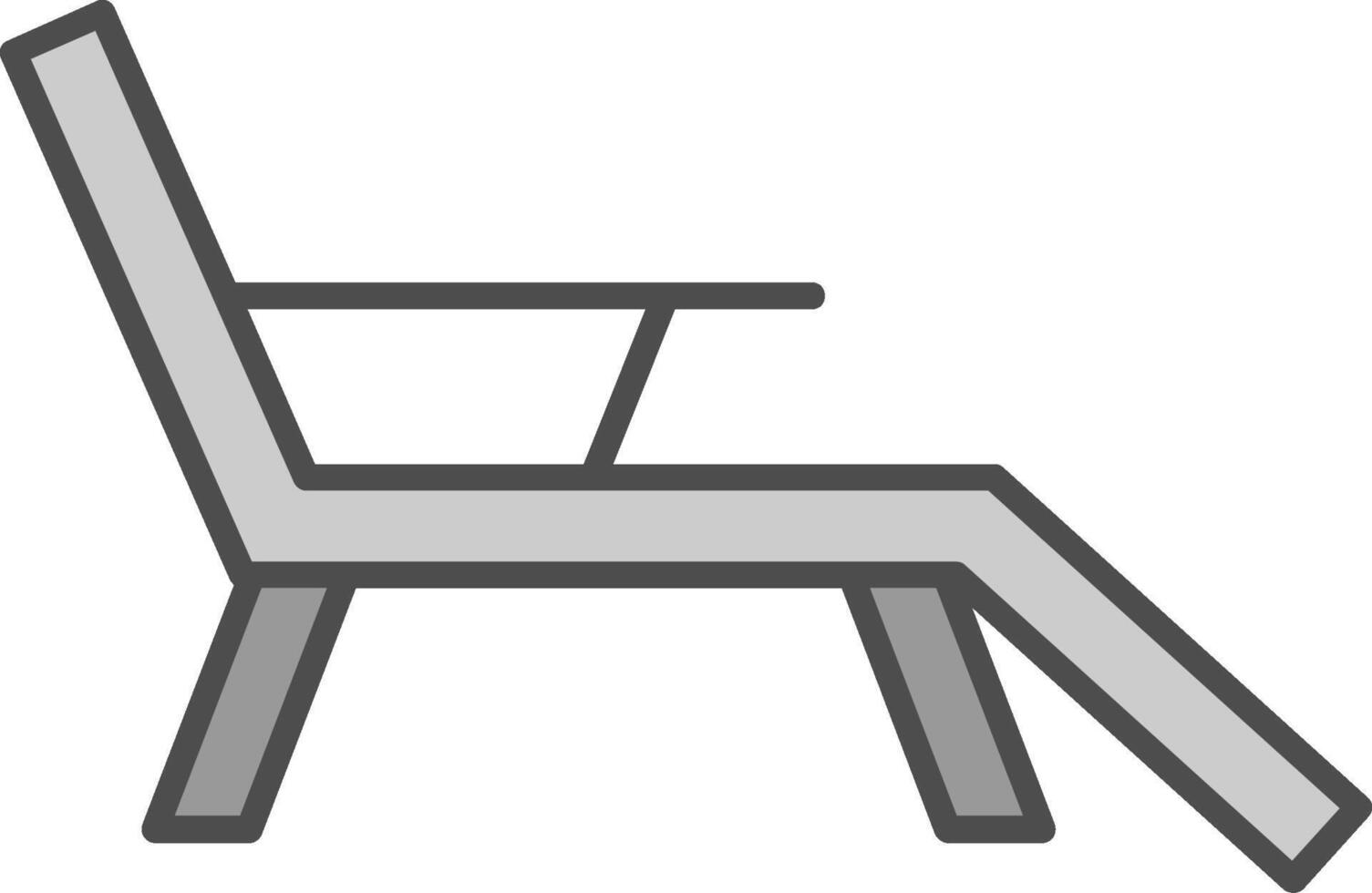 Deck Chair Fillay Icon vector