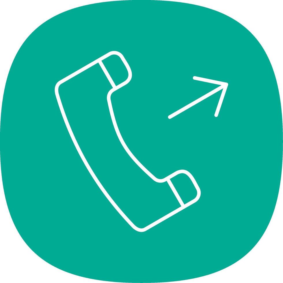 Inbound Line Curve Icon vector