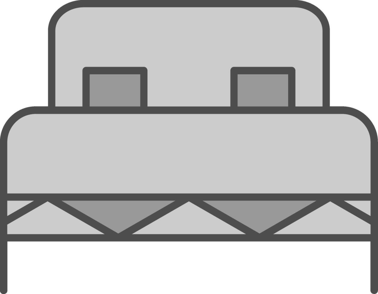 Double Bed Fillay Icon vector