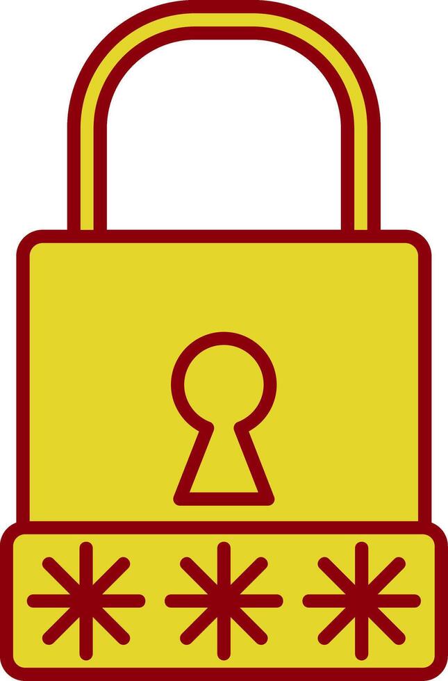 Passcode Line Two Color Icon vector