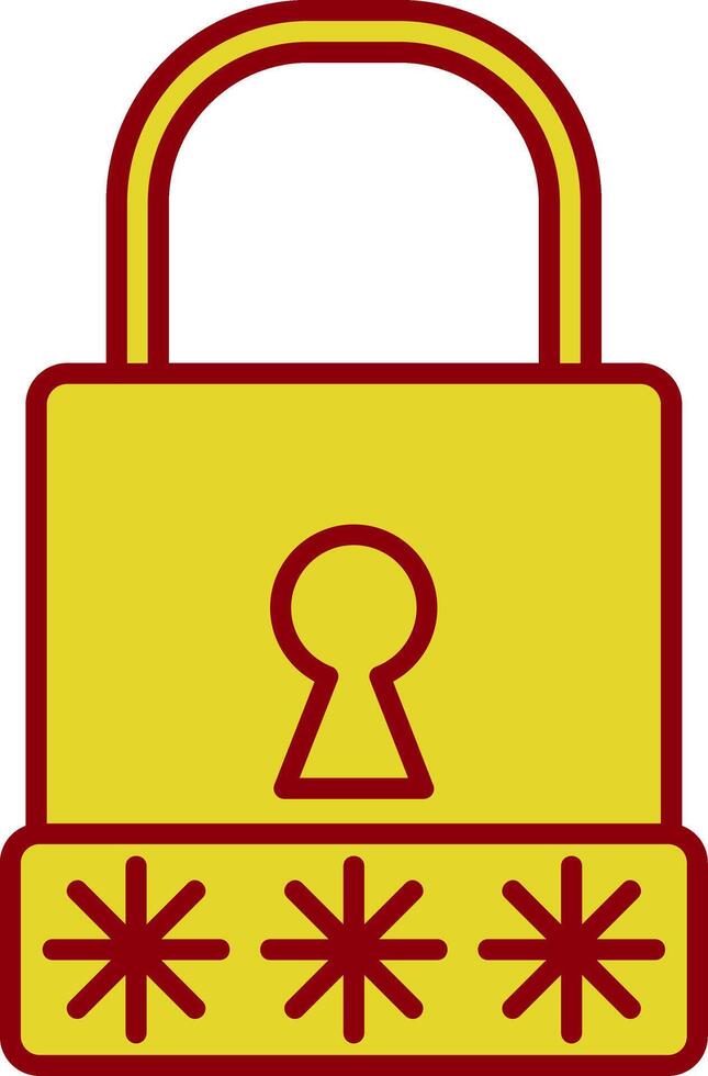 Passcode Line Two Color Icon vector