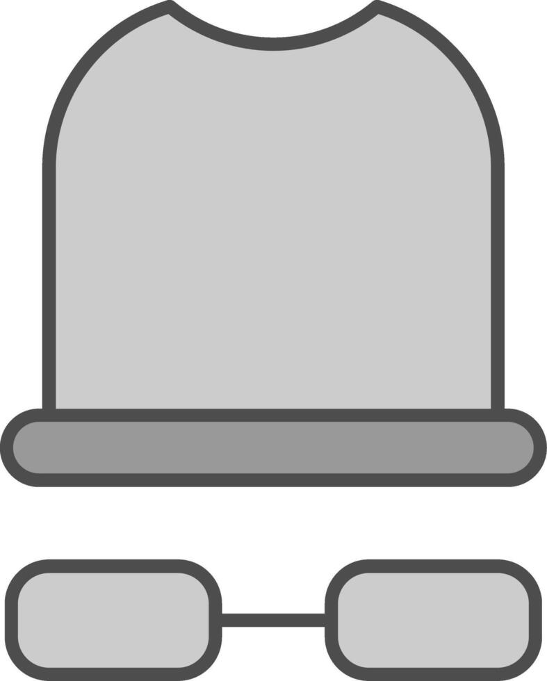 blanco sombrero relleno icono vector