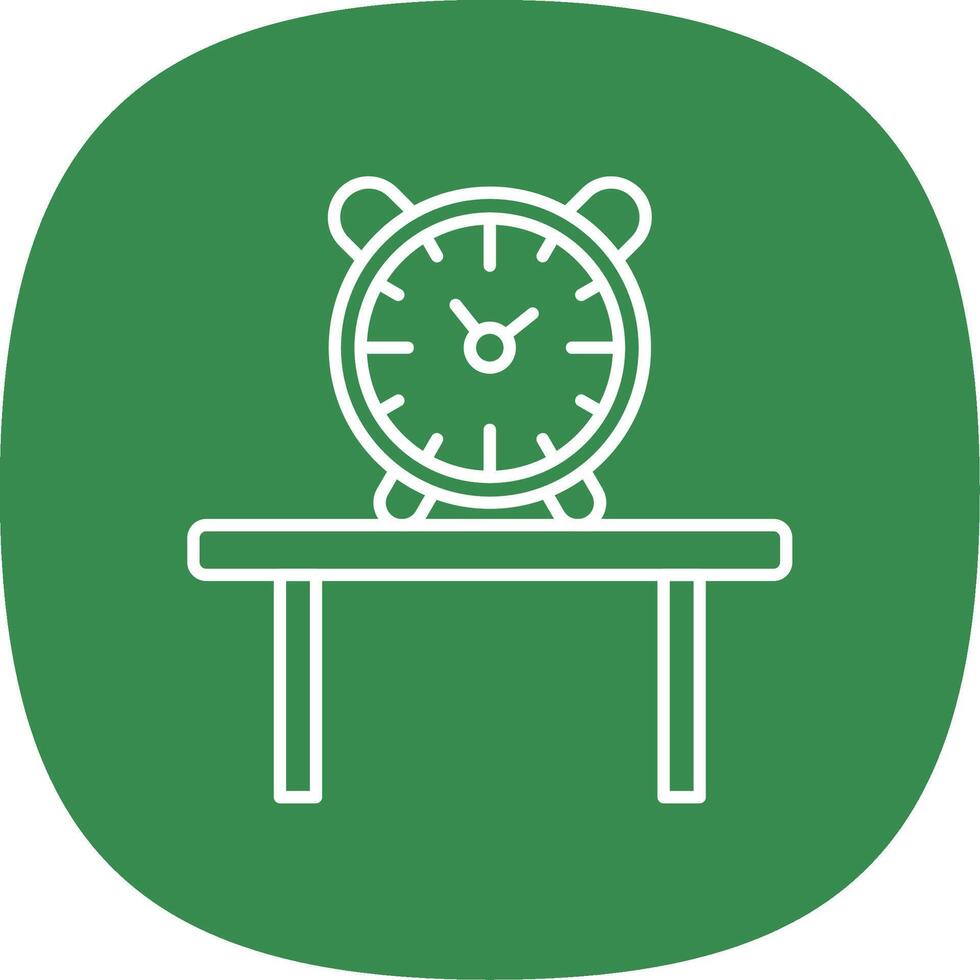 Table Watch Line Curve Icon vector