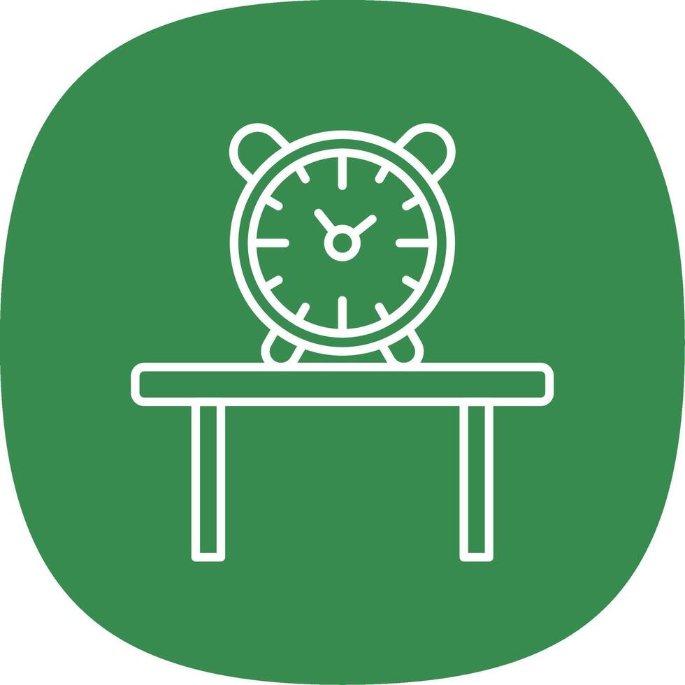 Table Watch Line Curve Icon vector