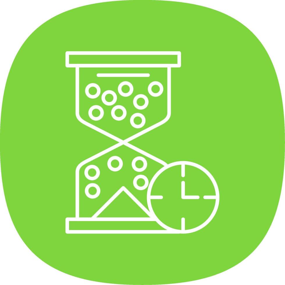 Hourglass Line Curve Icon vector