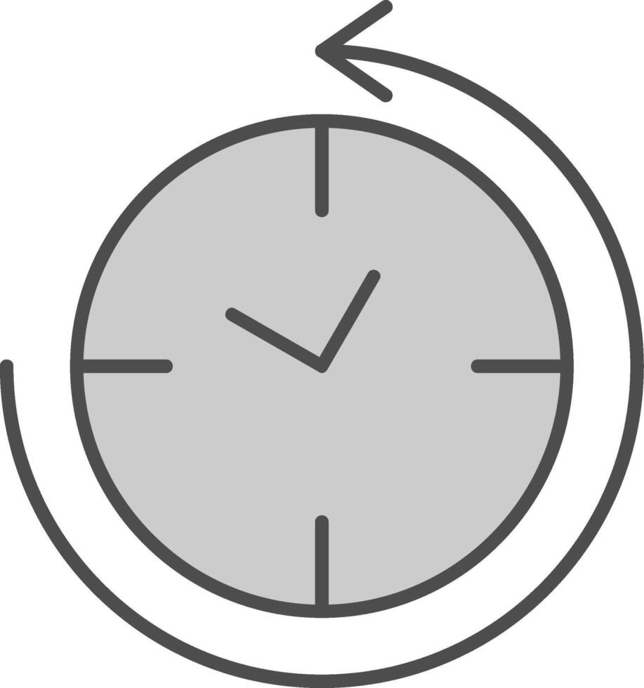 Anti Clockwise Fillay Icon vector