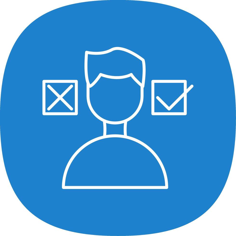 Decision Making Line Curve Icon vector