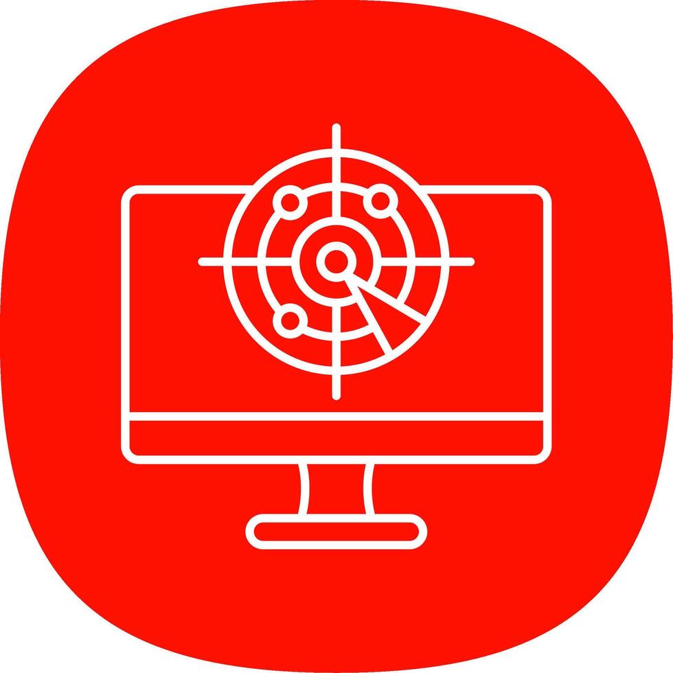 Radar Line Curve Icon vector