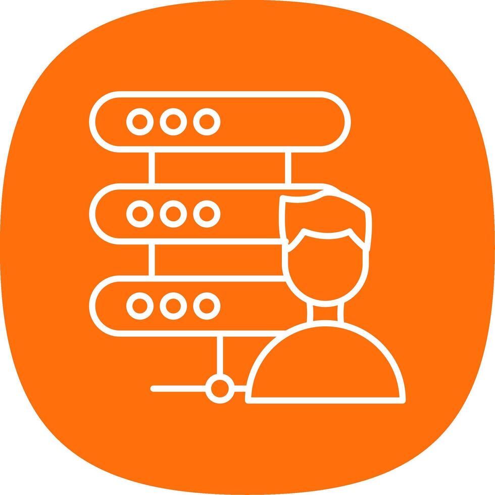 Data Scientist Line Curve Icon vector