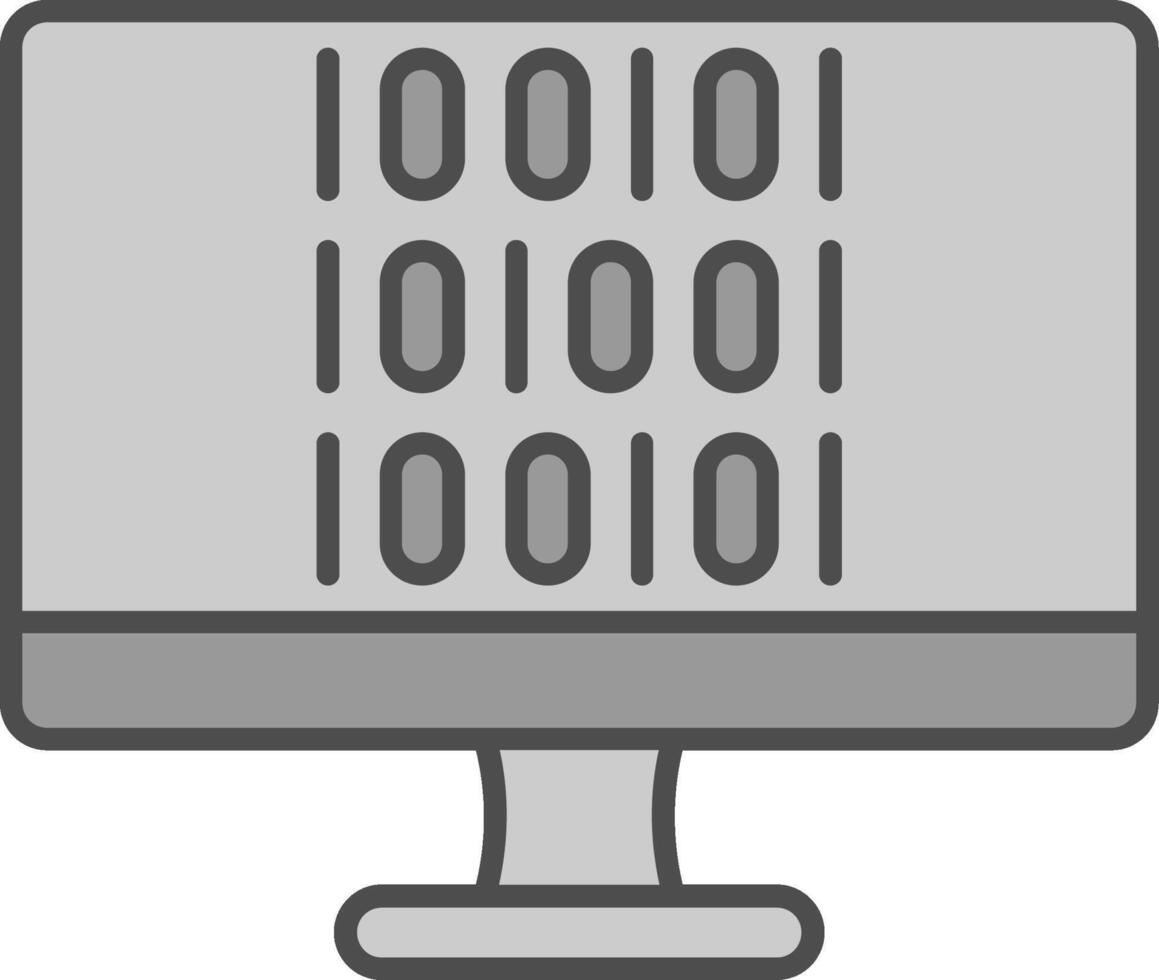 Binary Code Fillay Icon vector
