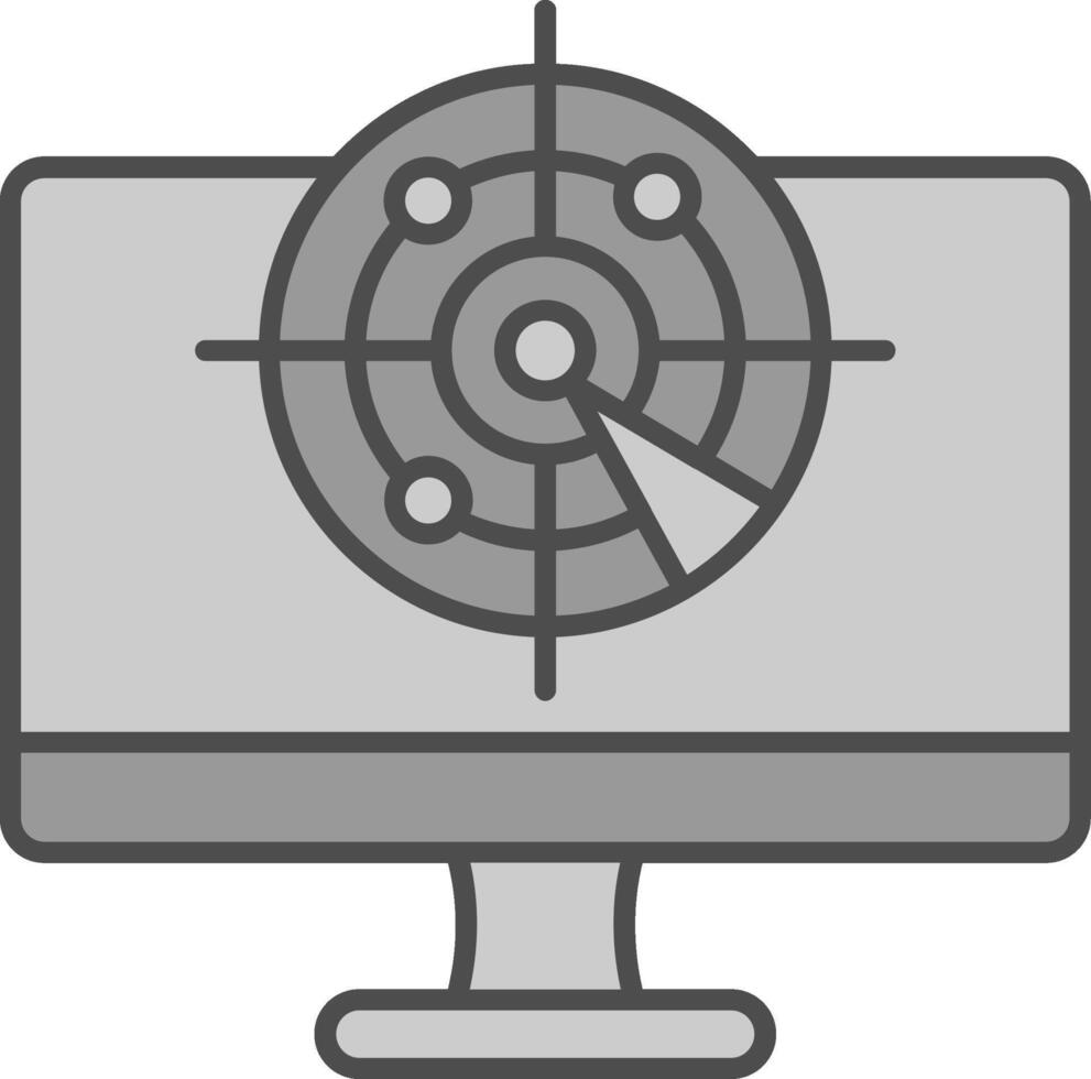 Radar Fillay Icon vector