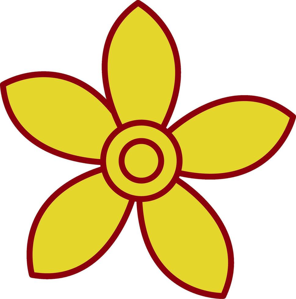 Alpine Forget Me Not Line Two Color Icon vector