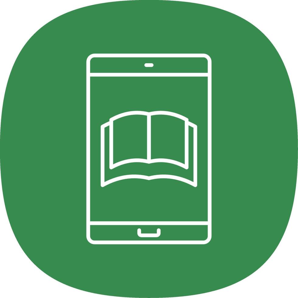 Education App Line Curve Icon vector