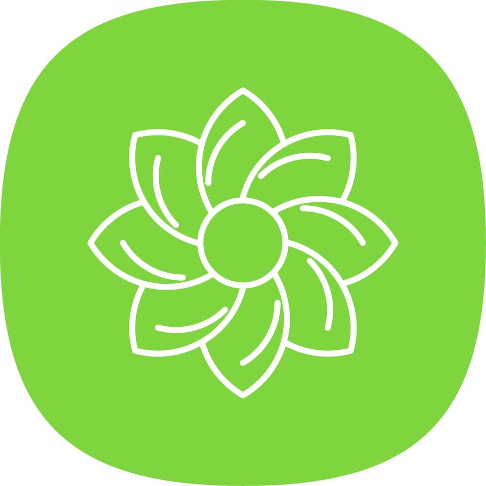 Floral Design Line Curve Icon vector