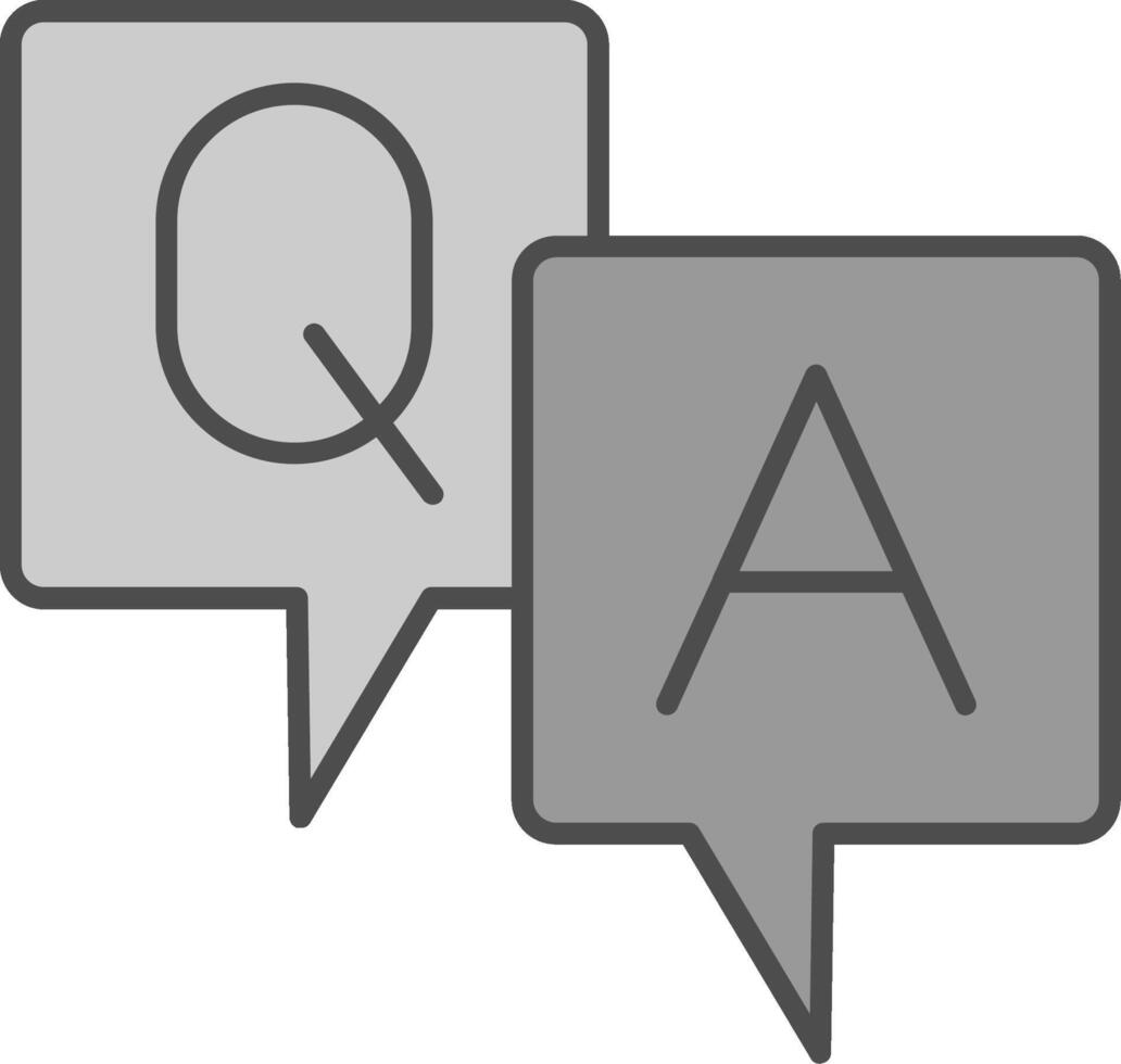 Question And Answer Fillay Icon vector
