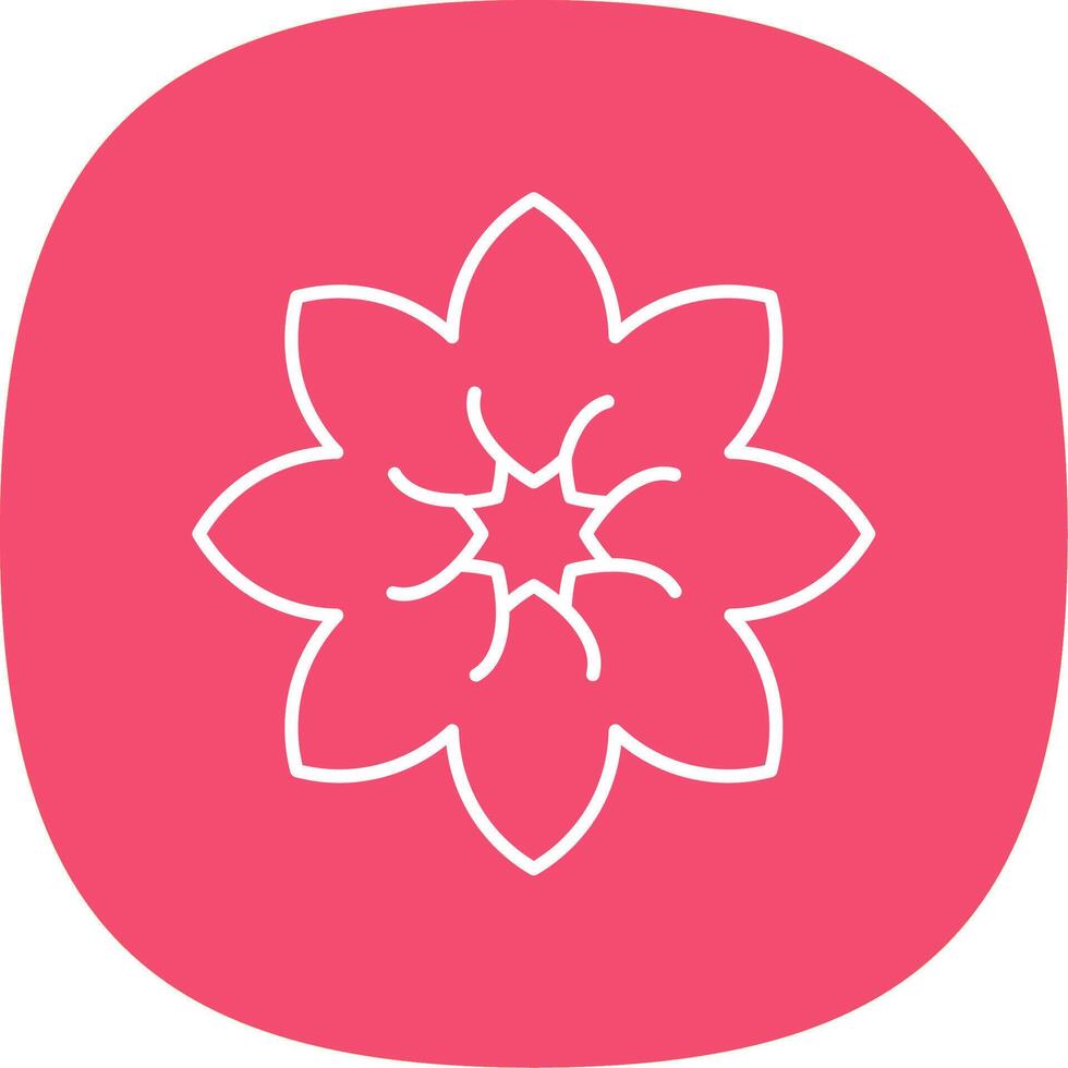 Amaryllis Line Curve Icon vector