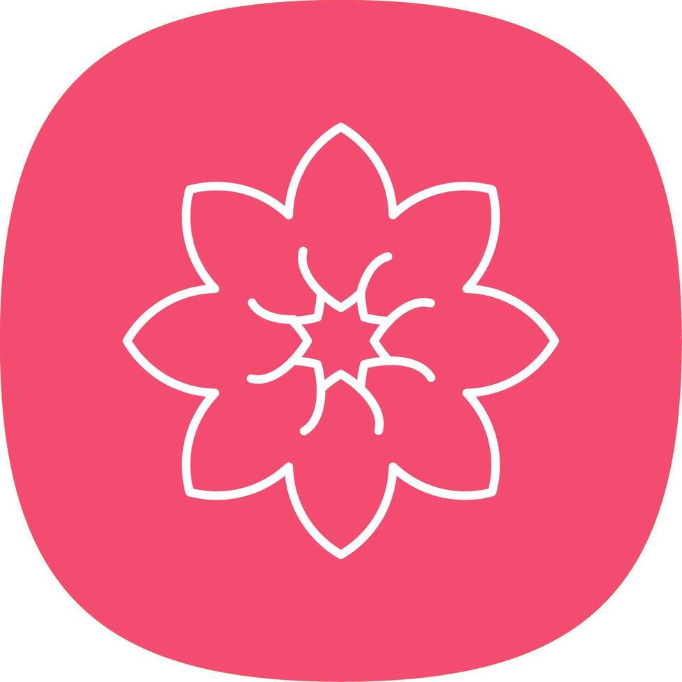 Amaryllis Line Curve Icon vector