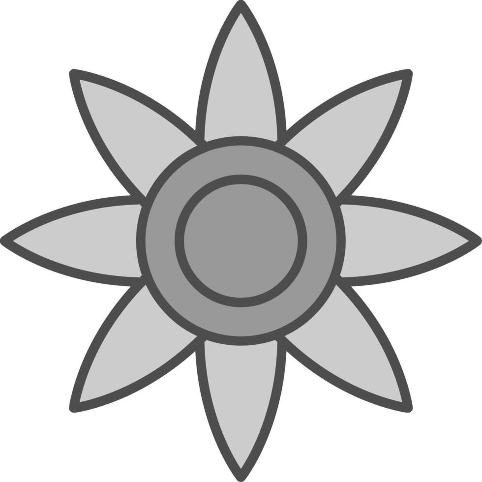 flor de pascua relleno icono vector