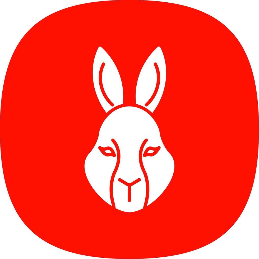 Rabbit Line Two Color Icon vector