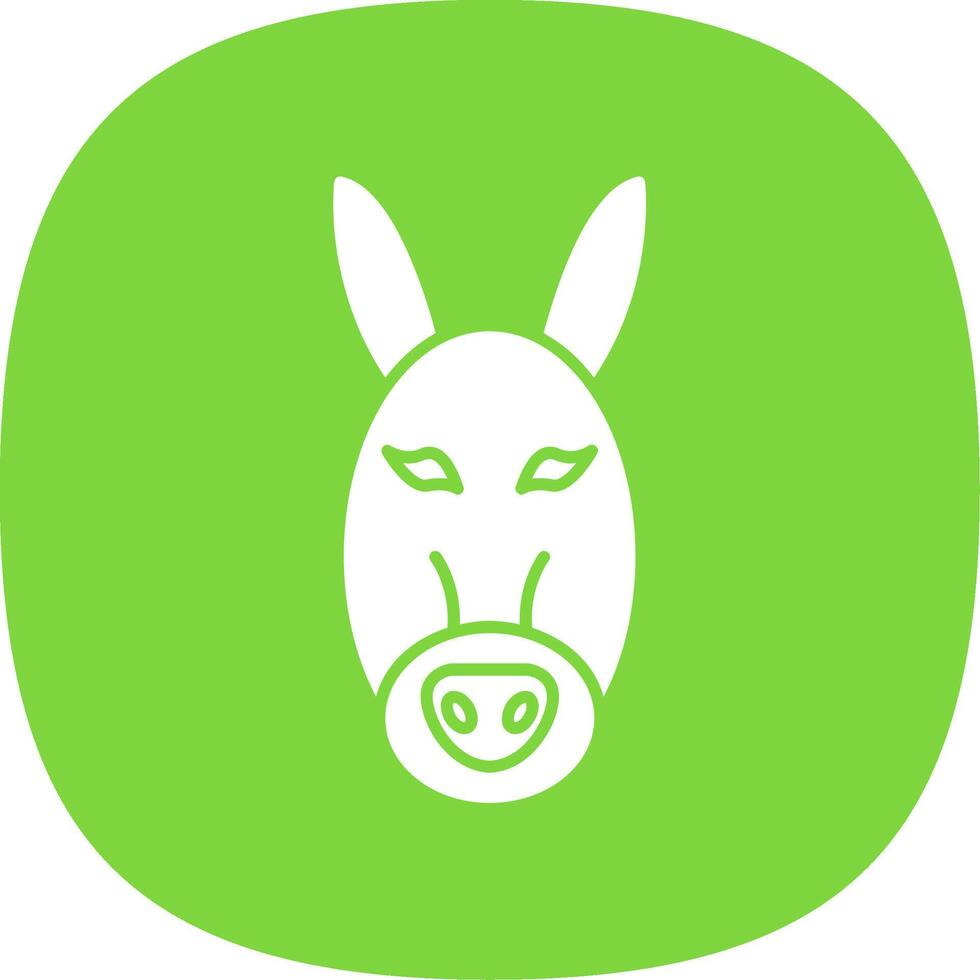 Donkey Line Two Color Icon vector
