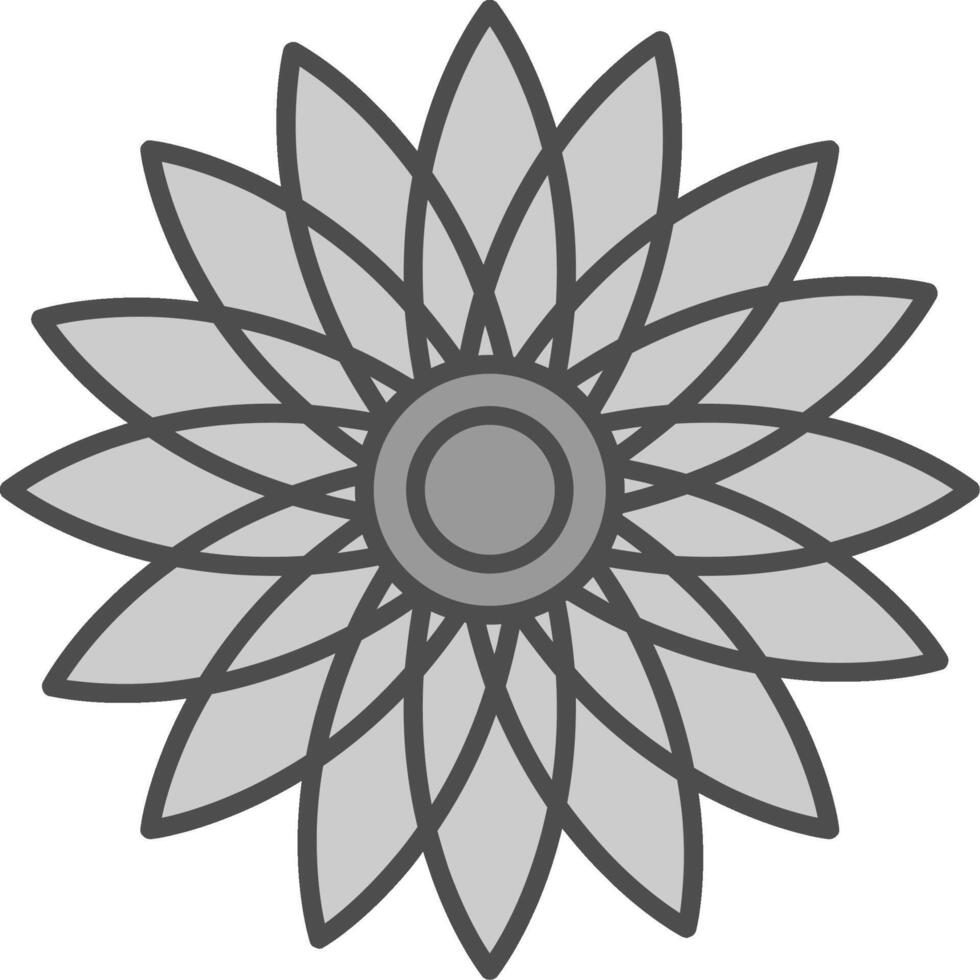 girasol relleno icono vector