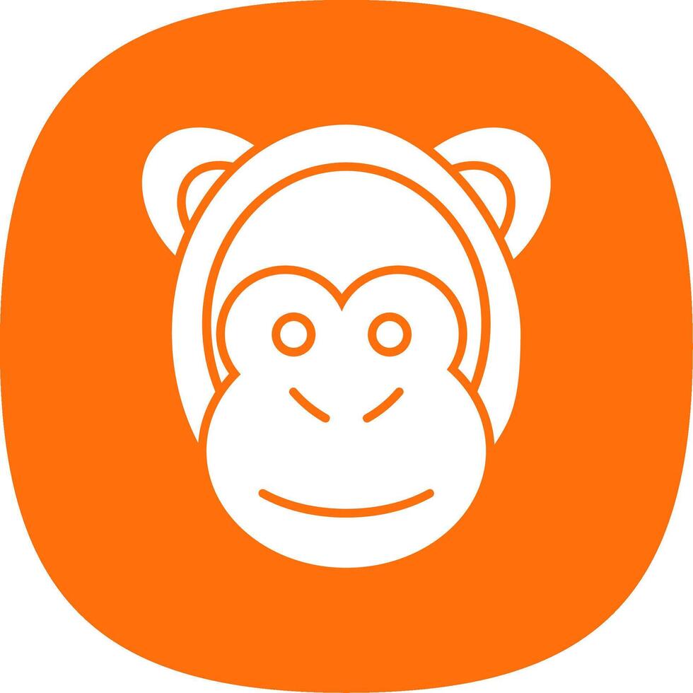 Monkey Line Two Color Icon vector