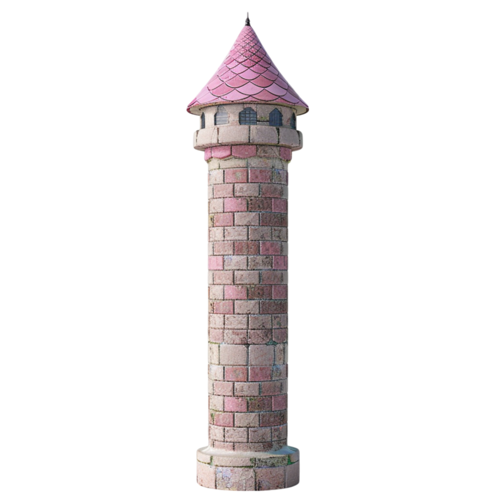 Majestic Castle Tower Silhouette isolated on transparent background png