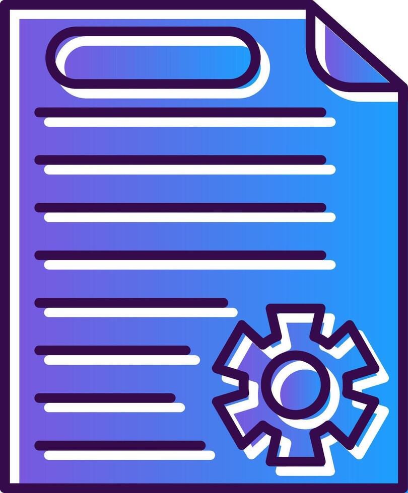 List Gradient Filled Icon vector
