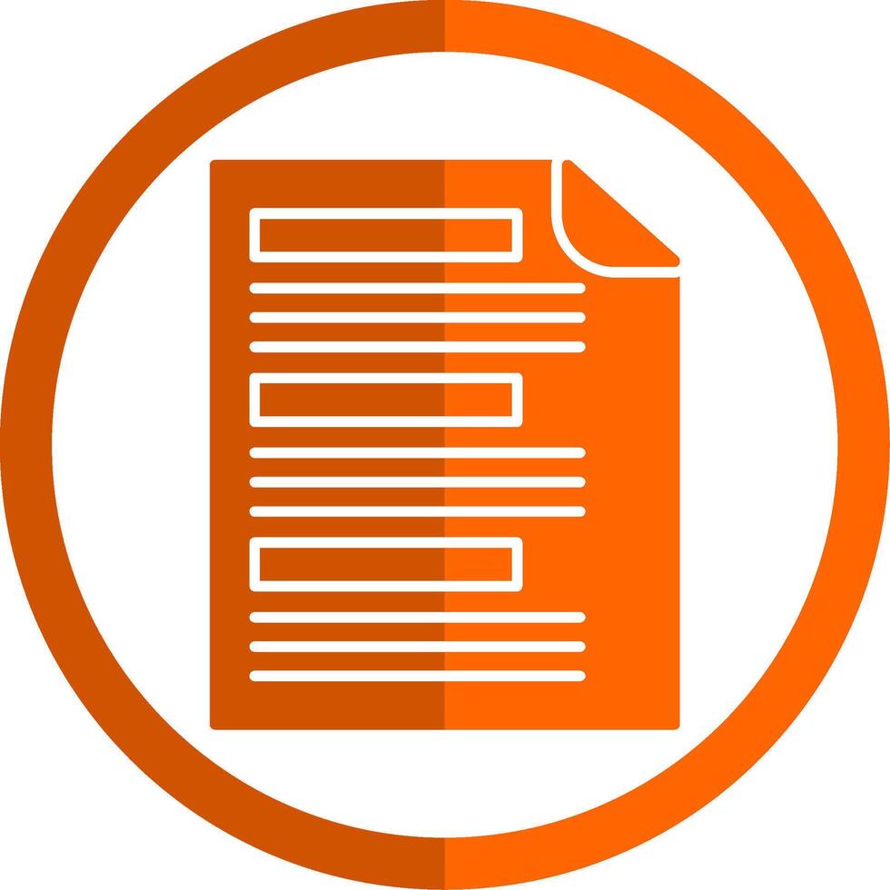 Report Glyph Orange Circle Icon vector