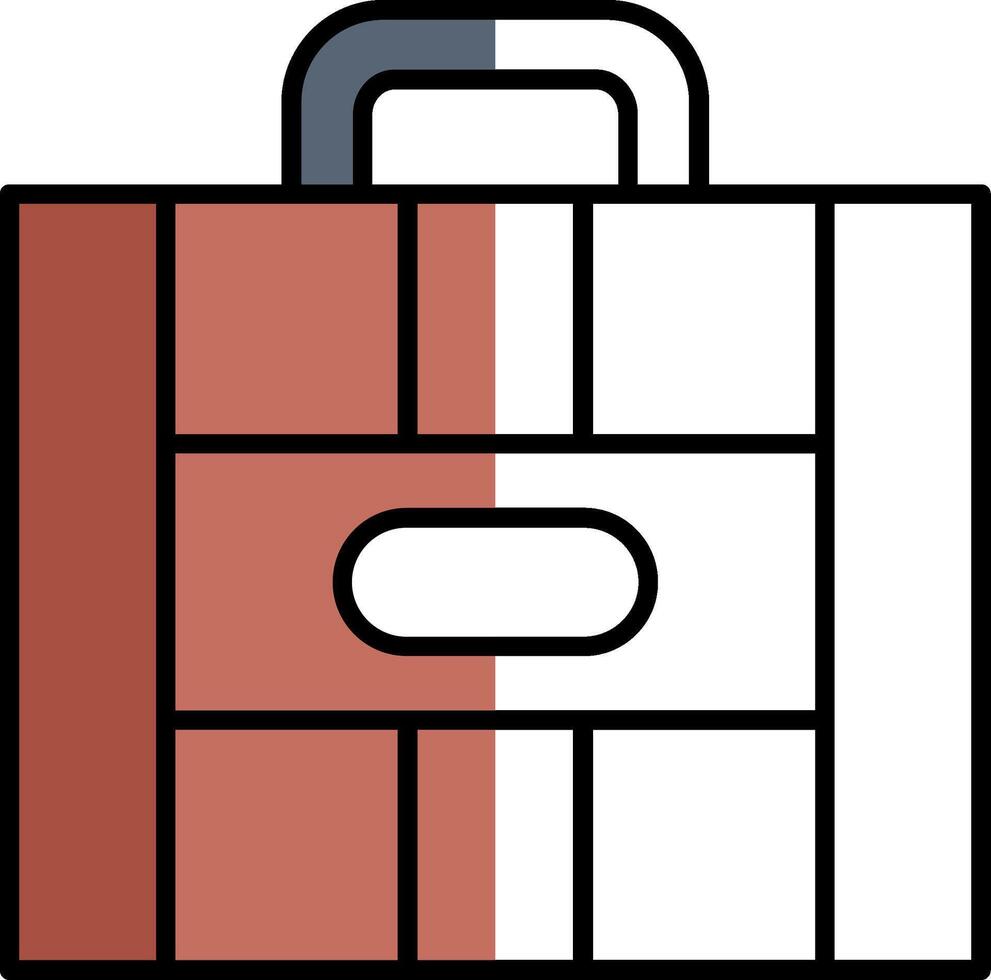 Suitcase Filled Half Cut Icon vector