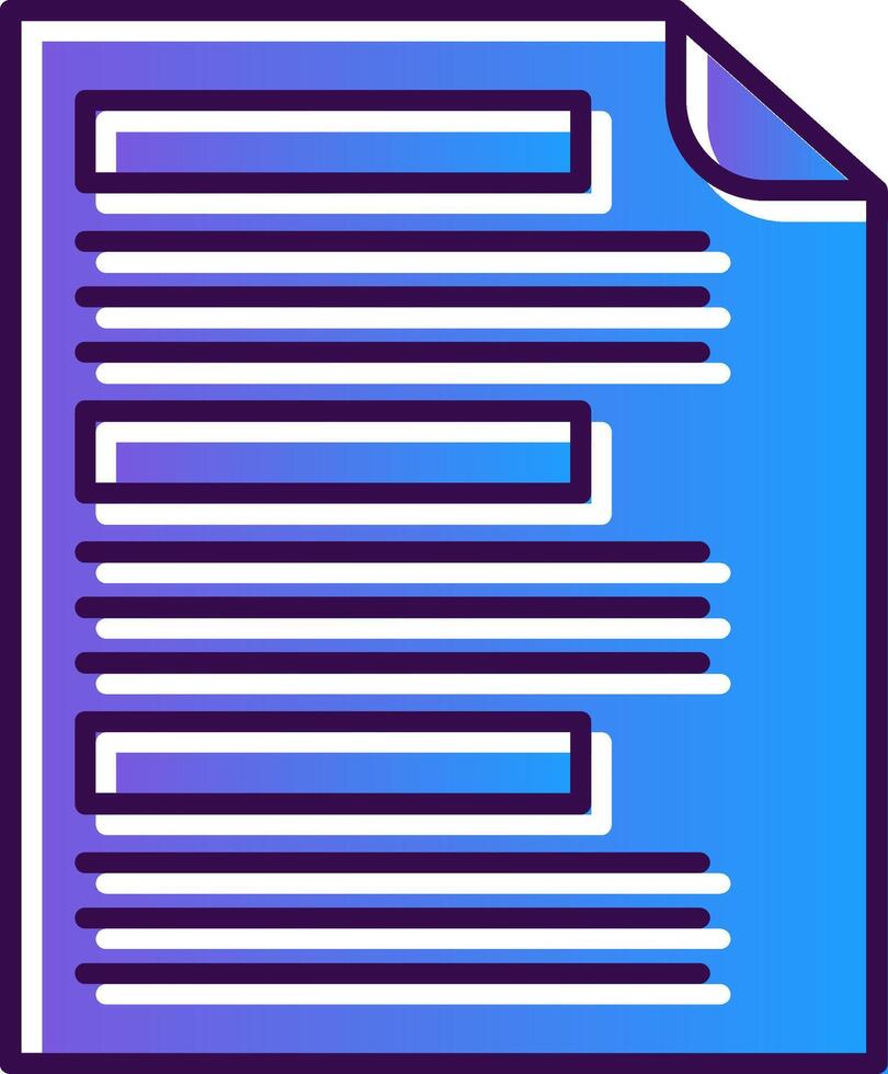 Report Gradient Filled Icon vector