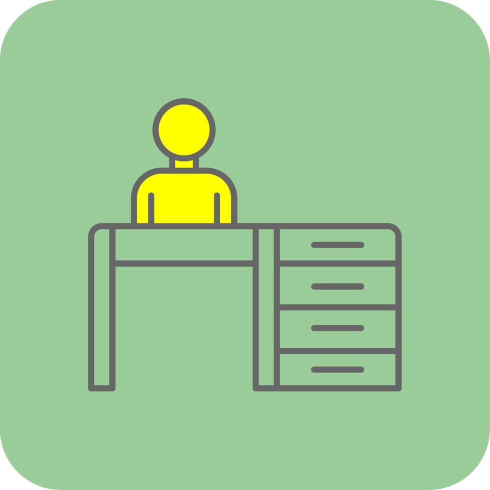 Avatar Filled Yellow Icon vector