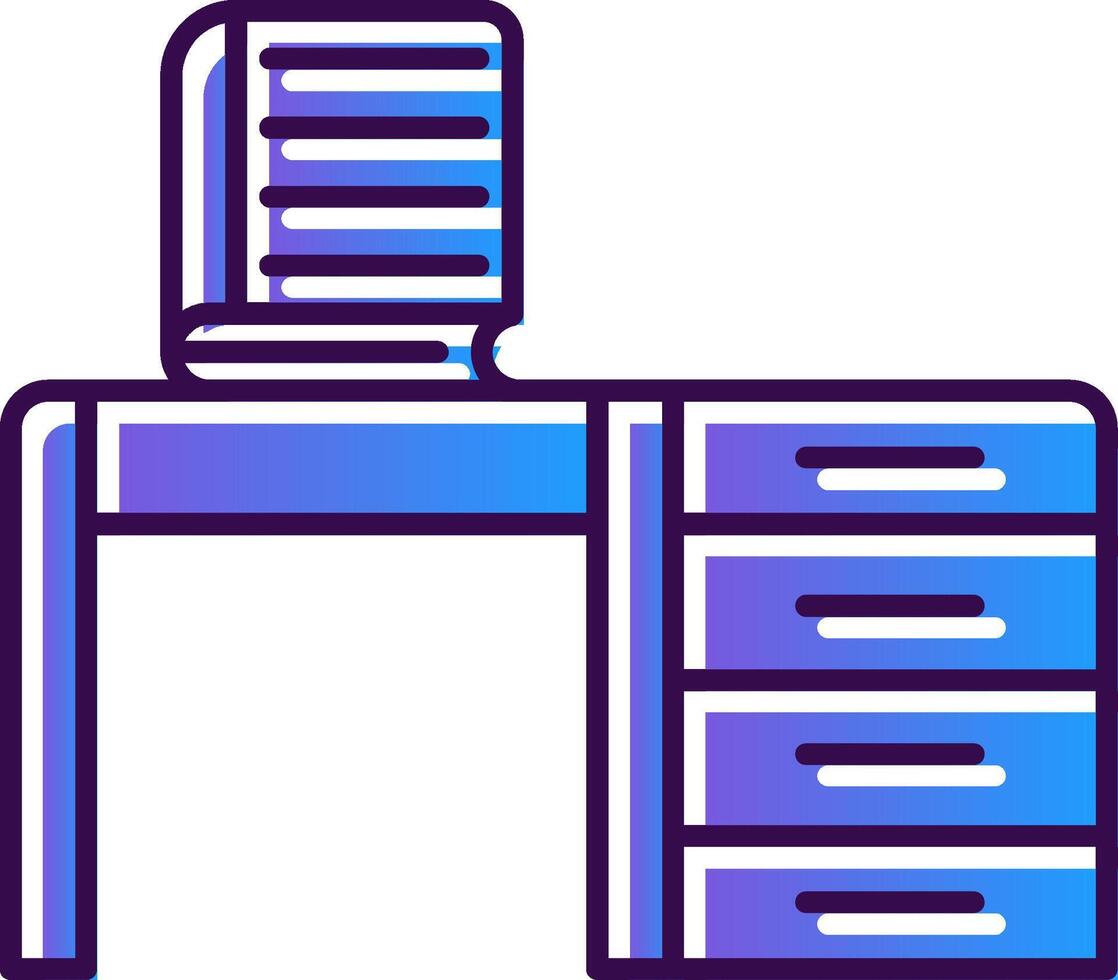 Table Gradient Filled Icon vector