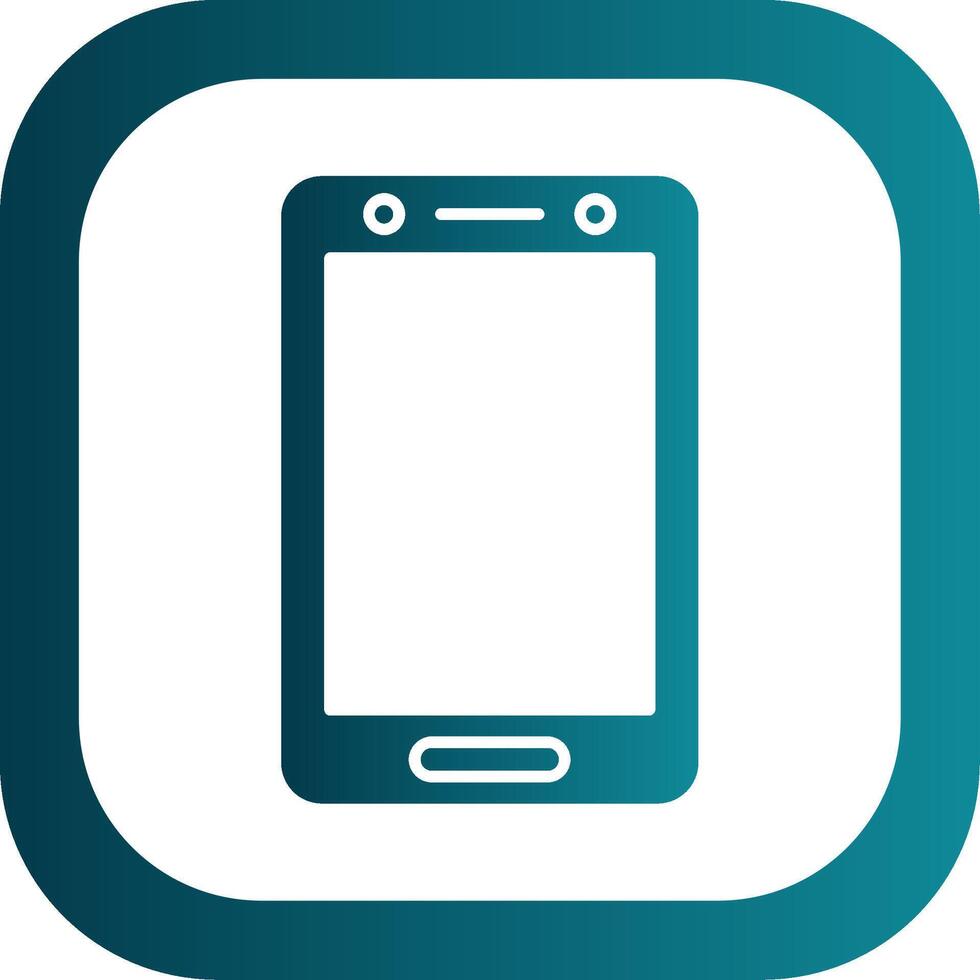 Smartphone Glyph Gradient Round Corner Icon vector