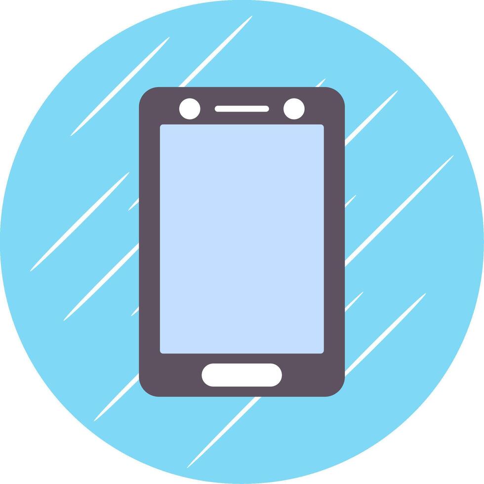 Smartphone Flat Blue Circle Icon vector