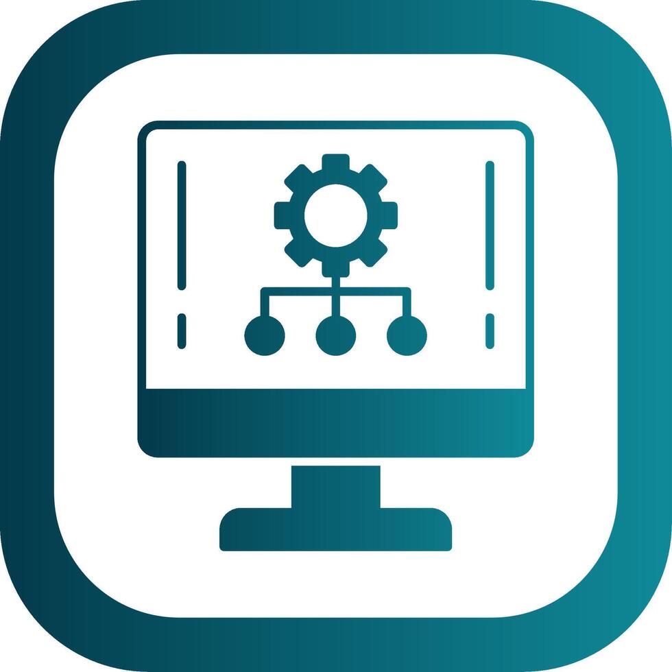 Hierarchy Glyph Gradient Round Corner Icon vector