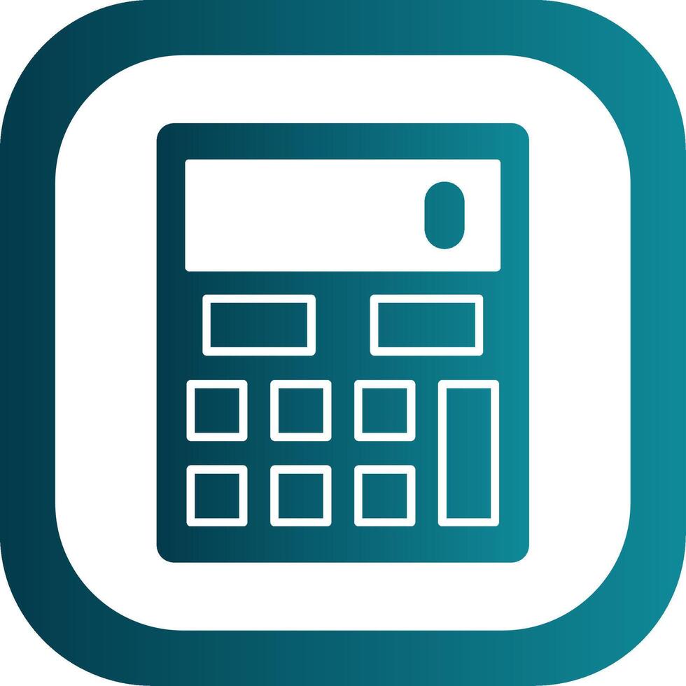 Calculator Glyph Gradient Round Corner Icon vector