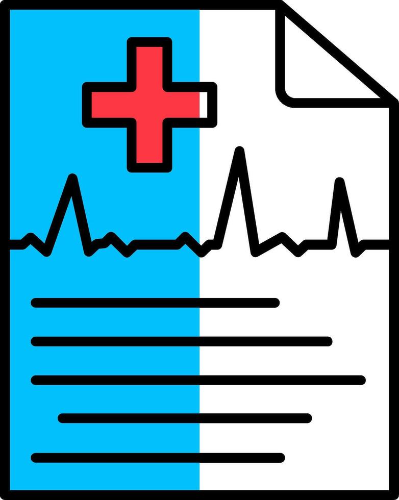 Report Filled Half Cut Icon vector