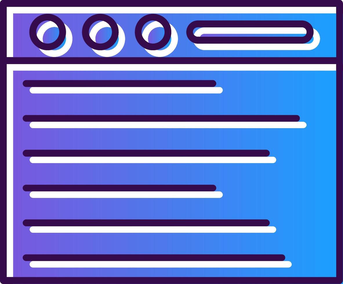 Web Browser Gradient Filled Icon vector