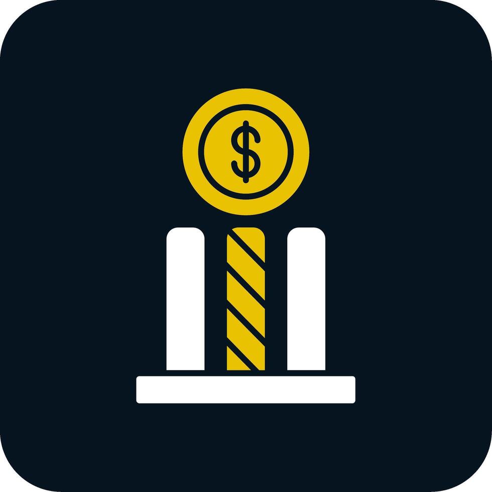 Dollar Glyph Two Color Icon vector